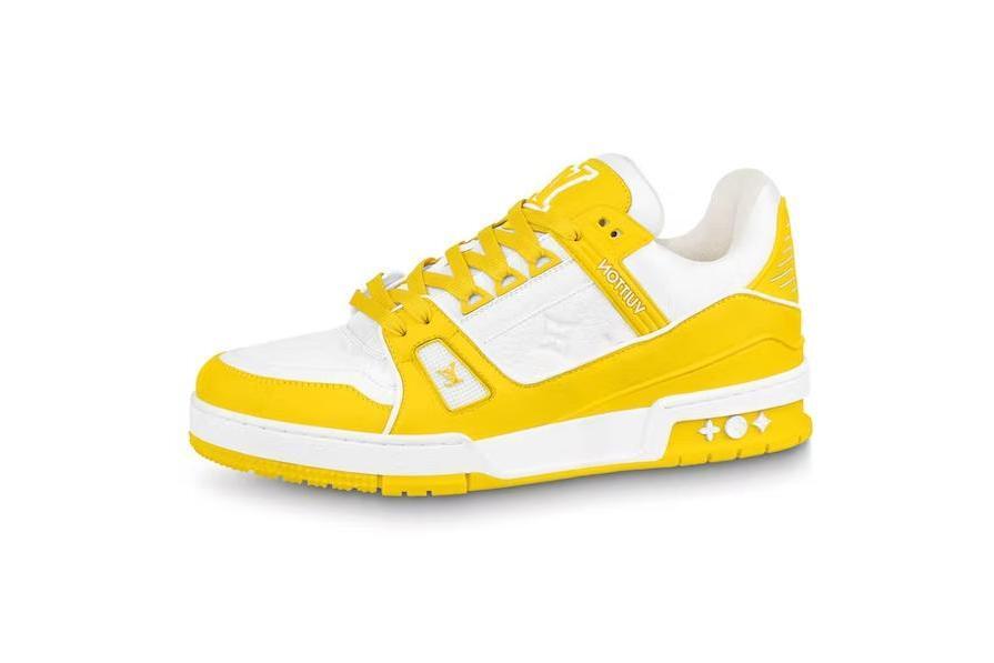 Louis Vuitton Trainer Yellow White Monogram (Top Quality)