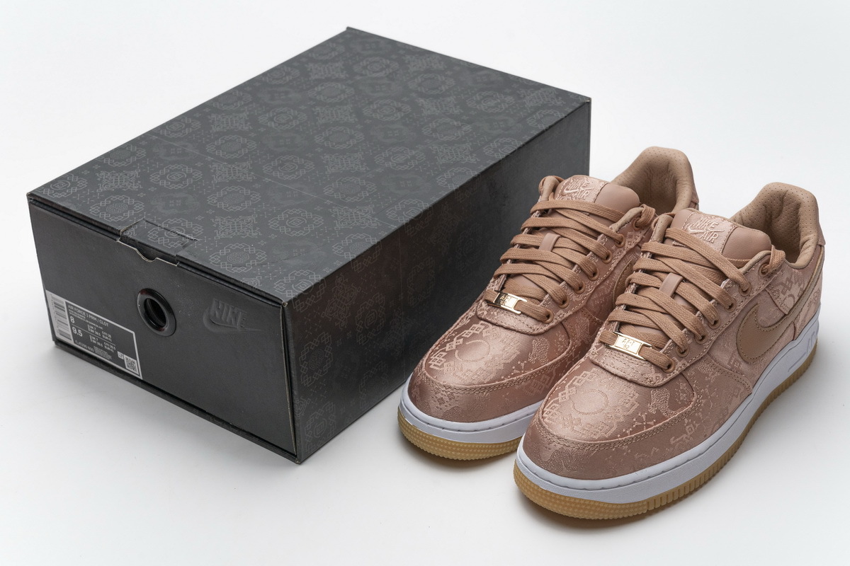Nike Air Force 1 Low CLOT Rose Gold Silk (Regular Box) (Top Quality)