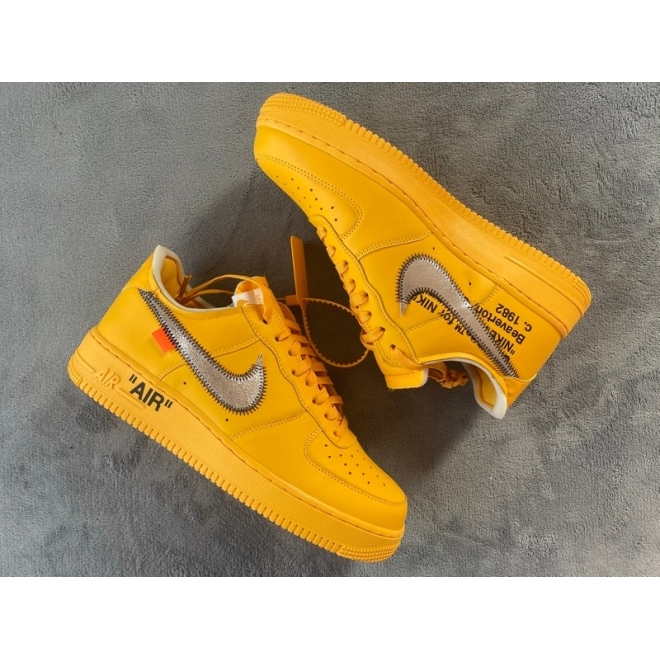 Nike Air Force 1 Low Off-White ICA University Gold (Top Quality)