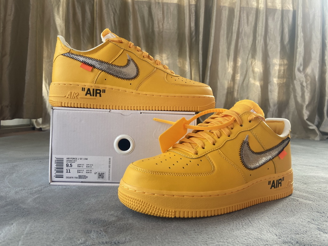 Nike Air Force 1 Low Off-White ICA University Gold (Top Quality)
