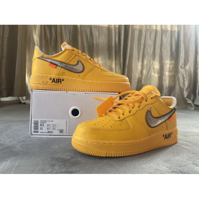Nike Air Force 1 Low Off-White ICA University Gold (Top Quality)