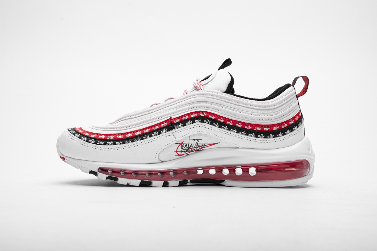 Nike Air Max 97 Sketch Logo White Black Red (Top Quality)