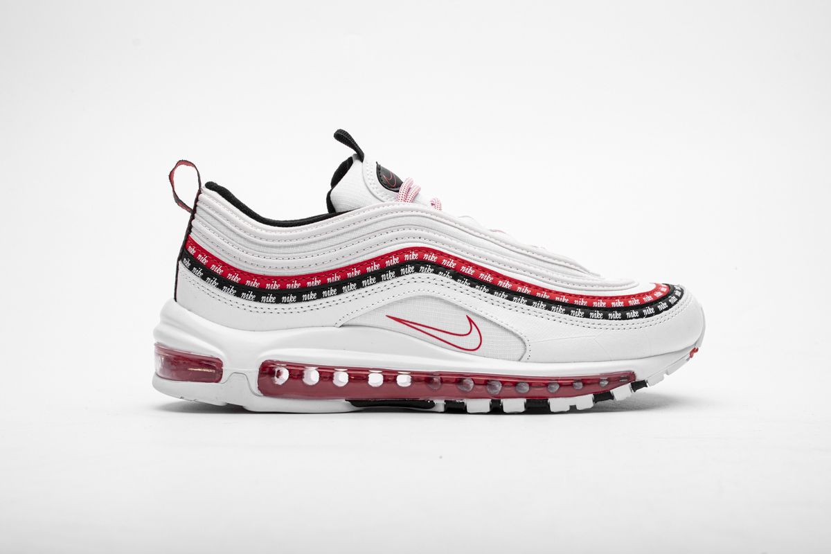 Nike Air Max 97 Sketch Logo White Black Red (Top Quality)