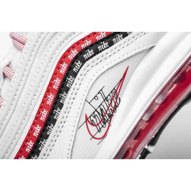 Nike Air Max 97 Sketch Logo White Black Red (Top Quality)