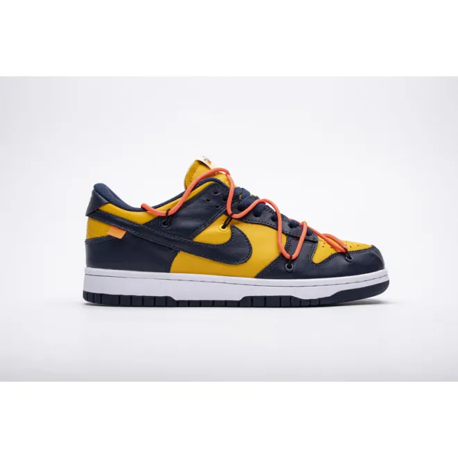 Nike Dunk Low Off-White University Gold Midnight Navy (Mid Quality)
