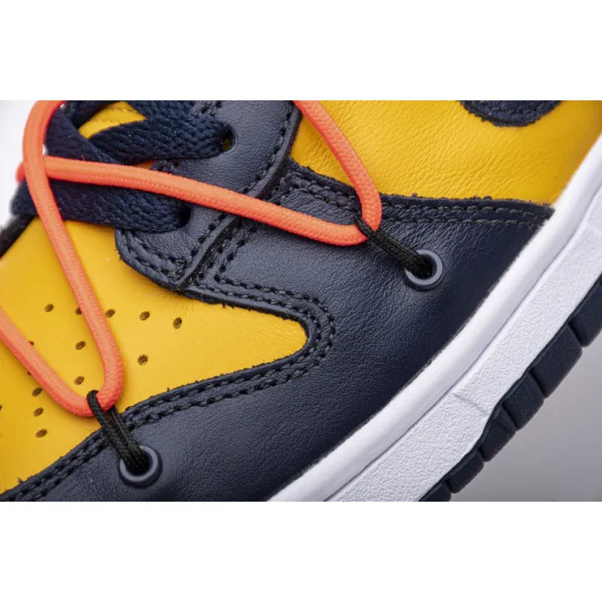 Nike Dunk Low Off-White University Gold Midnight Navy (Mid Quality)