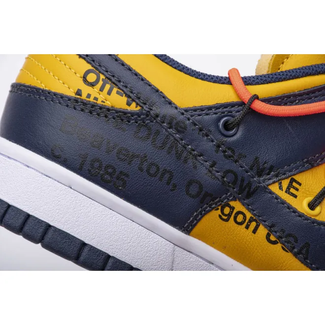 Nike Dunk Low Off-White University Gold Midnight Navy (Mid Quality)