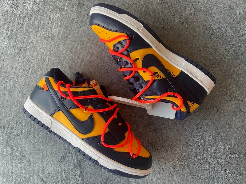 Nike Dunk Low Off-White University Gold Midnight Navy (Top Quality)