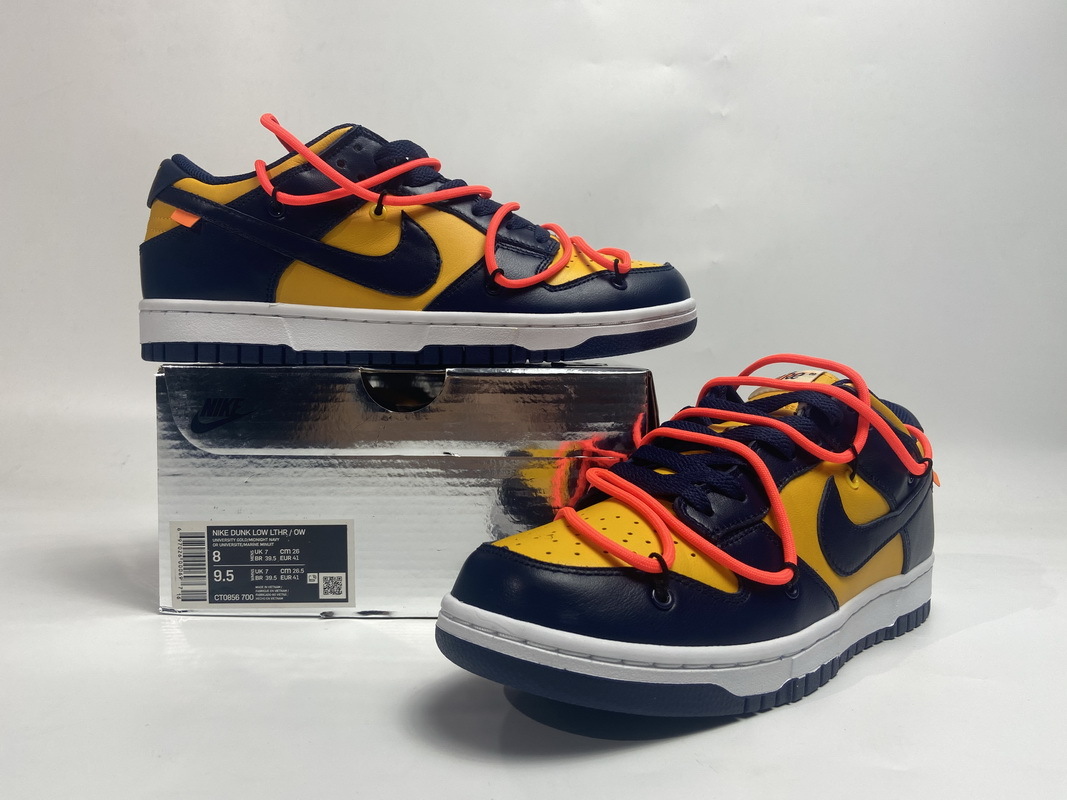 Nike Dunk Low Off-White University Gold Midnight Navy (Top Quality)