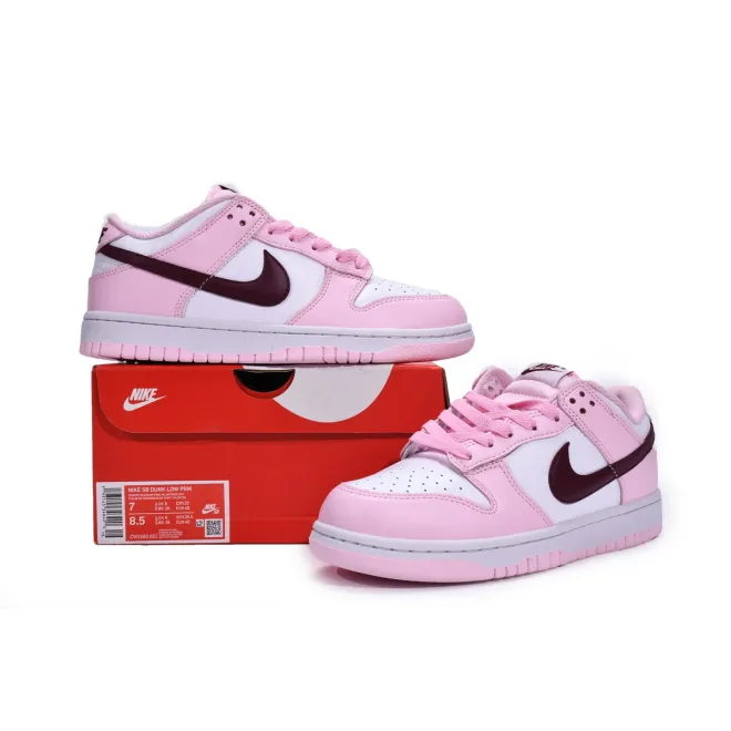 Nike Dunk Low Pink Foam Red White (GS) (Mid Quality)