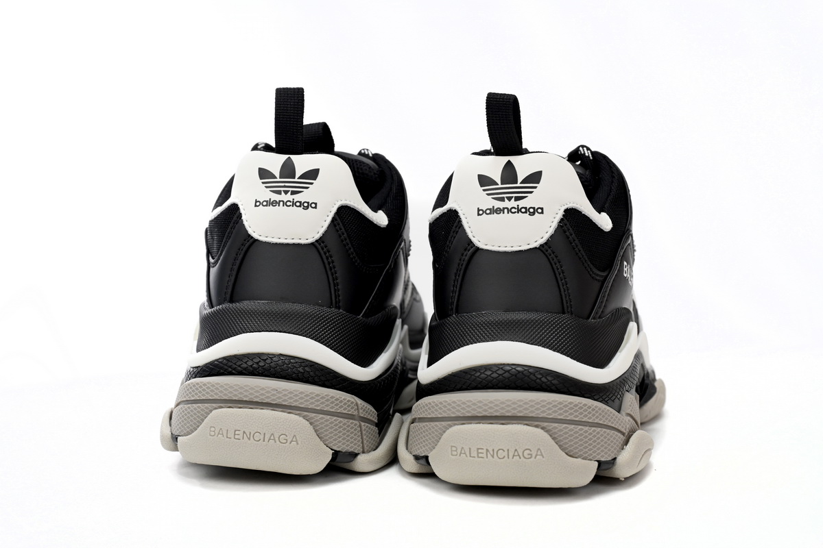 PKGoden adidas x Balenciaga Triple S Black And White Bars,712764 W2ZB2 1090