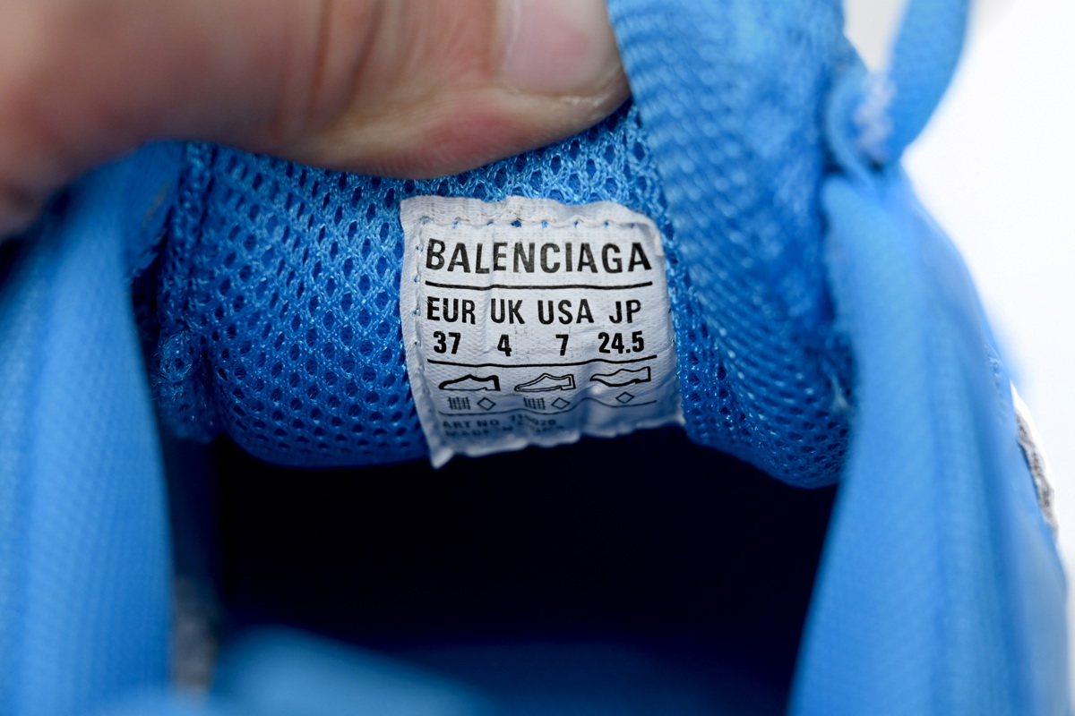 PKGoden adidas x Balenciaga Triple S Blue And White Bars,712764 W2ZB2 4090 