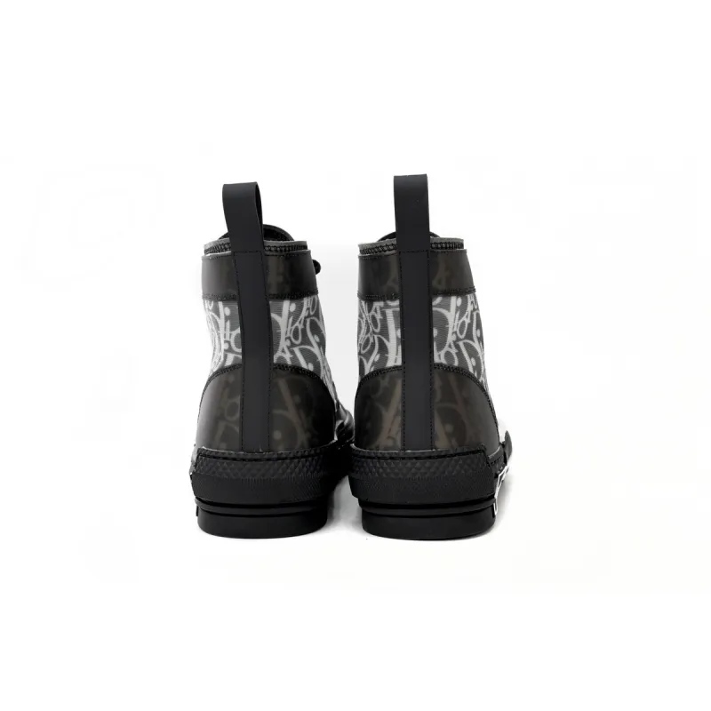 Replica Dior B23 High Top Canvas Oblique Black,3SH118YJP_H960