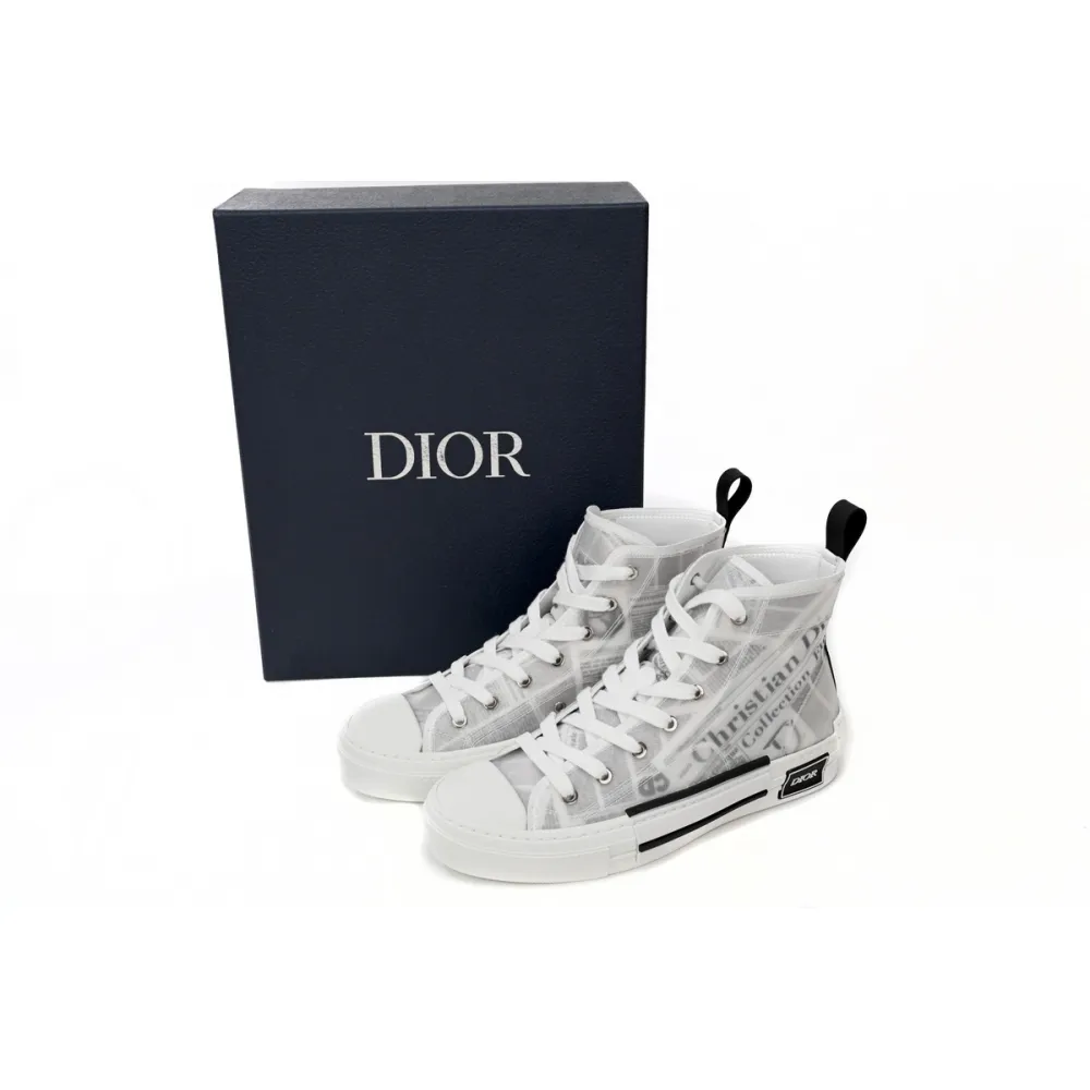 Replica Dior B23 High Top Daniel Arsham Newspaper,3SH118YUO_H069