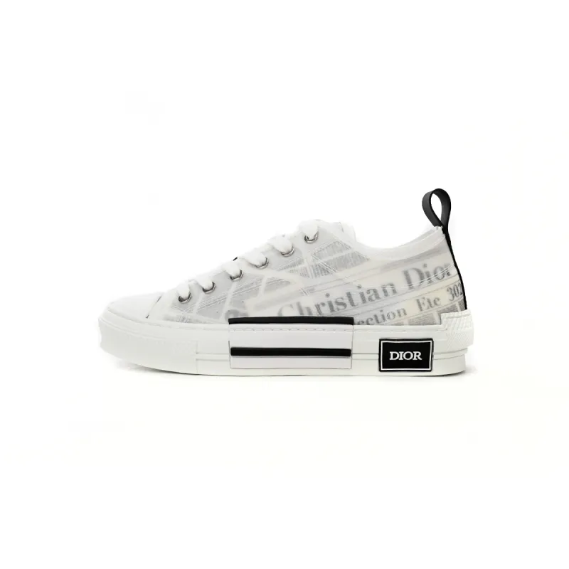 Replica Dior B23 Low Top Daniel Asham Newspaper,3SN249YUO_H069