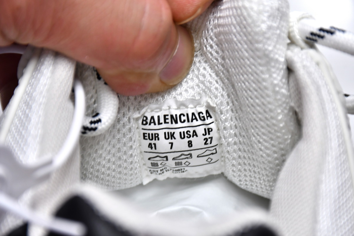 Replica adidas x Balenciaga Triple S White Black Bar