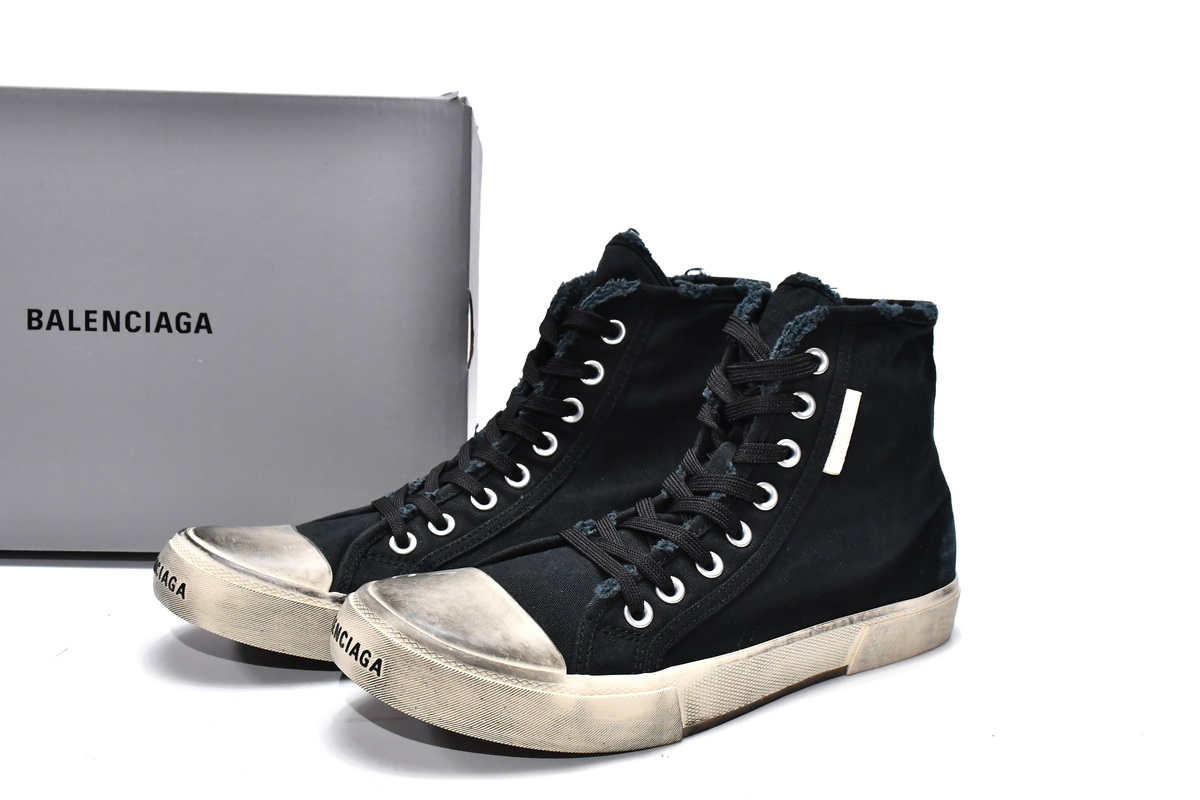 PKGoden Balenciaga Paris High Destroyed - Black White,688752 W3RC1 1090