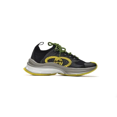 Replica Gucci Run Sneakers Black Yellow,680939-USM10-8480 02