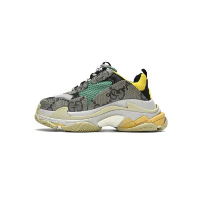 Replica Gucci x Balenciaga Triple S Grey Green 01
