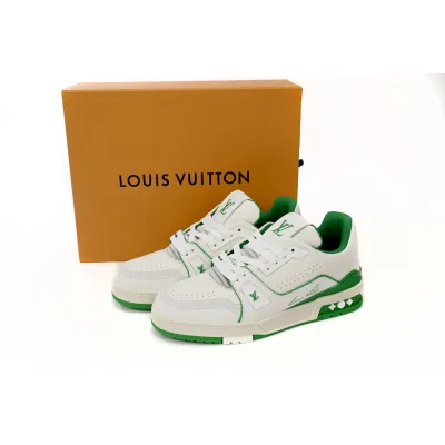 Replica Louis Vuitton Trainer All Blue White Green Lychee Pattern,1ABNIS 01