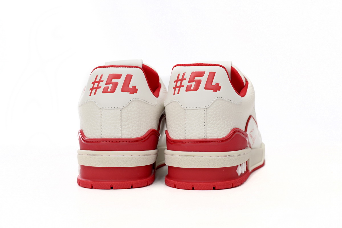 Replica Louis Vuitton Trainer All Blue White Red Lychee Pattern,1ABFBL