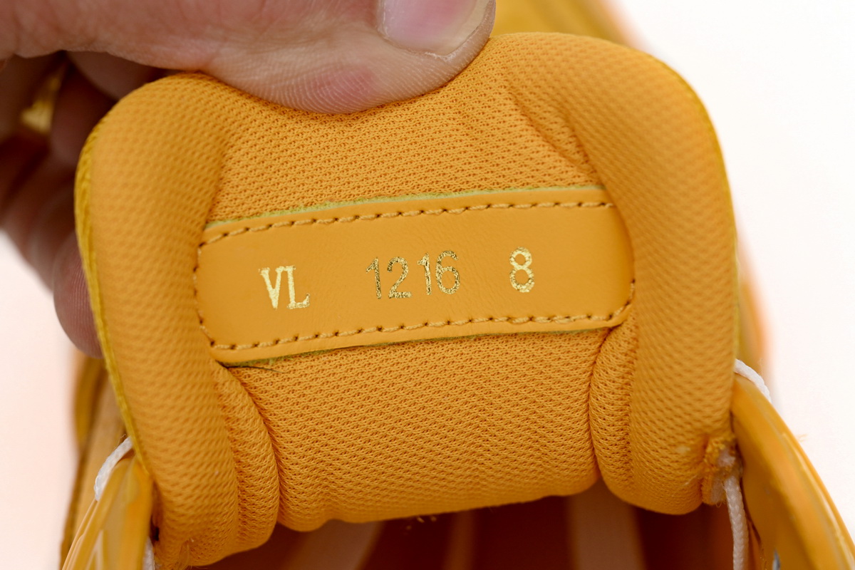 Replica Louis Vuitton Trainer All Yellow Embossing,1AARG0