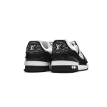 Replica Louis Vuitton Trainer Black And White Cloth Cover,VL1202