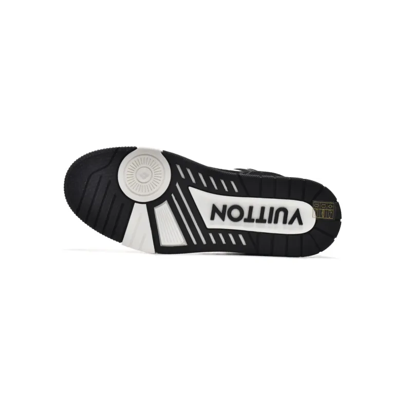 Replica Louis Vuitton Trainer Black And White Cloth Cover,VL1202