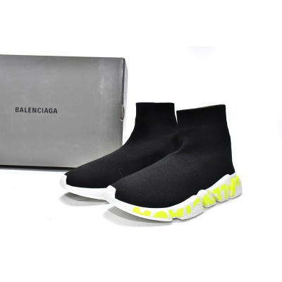 Replica Balenciaga Speed Runner Black Green Word 01