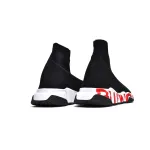 Replica Balenciaga Speed Runner Black Red Word