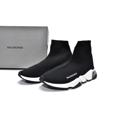 Replica Balenciaga Speed Runner Black White 01