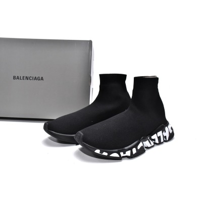 Replica Balenciaga Speed Runner Black Word 01