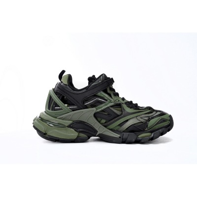 Replica Balenciaga Track 2 Sneaker Military Black,568614 W3AE1 2311 02