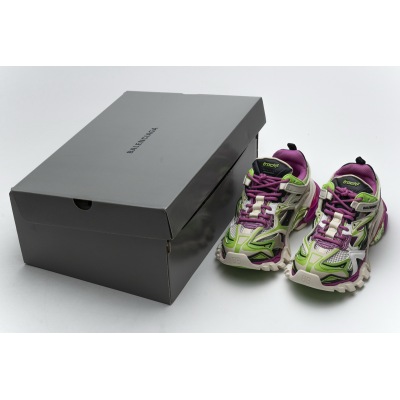Replica Balenciaga Track 2 Sneaker White Green Pink,568615 W2GN3 9199 01
