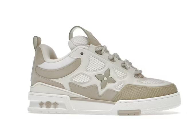 Replica Louis Vuitton LV Skate Sneaker Beige White,1AARQH
