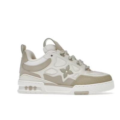 Replica Louis Vuitton LV Skate Sneaker Beige White,1AARQH 01