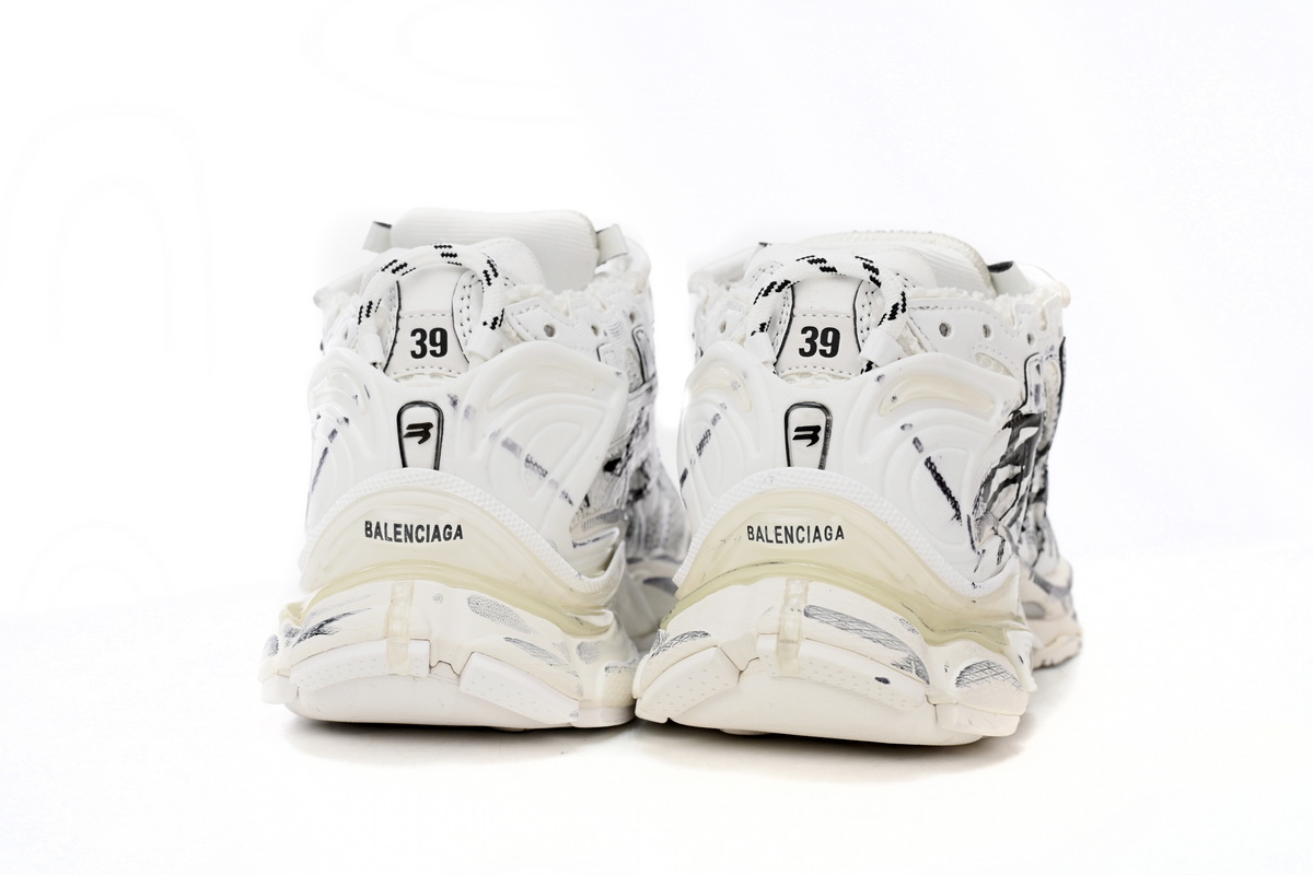 PKGoden Balenciaga Runner White And Black Characters,677402 W3RBQ 9010