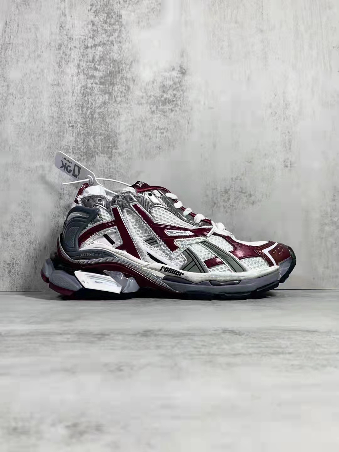 PKGoden Balenciaga Runner White Wine Red