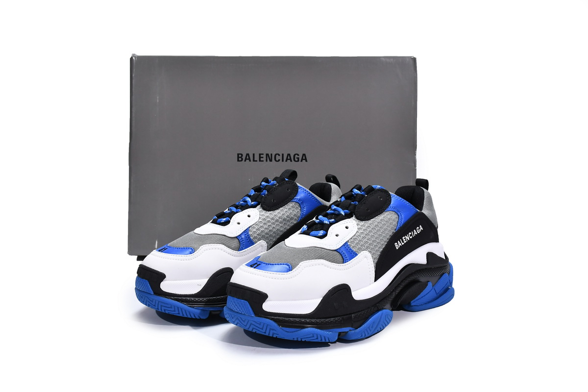 PKGoden Balenciaga Triple S Black White Blue,536737 W2CA1 4124