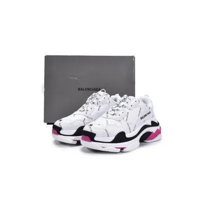 PKGoden Balenciaga Triple S Letter White Rose Red,524039 W2FA4 9155 01