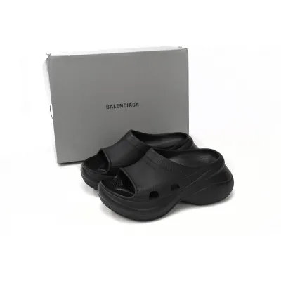 Replica BALENCIAGA Pool Crocs Black,677389 W158E 1000 01