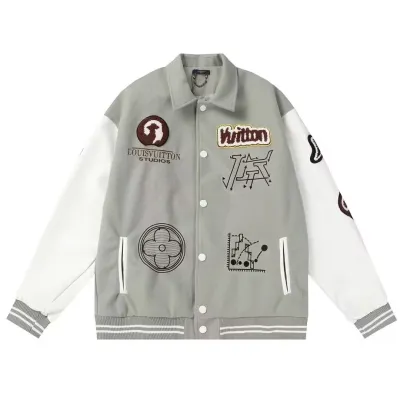 Louis Vuitton | Unisex Street Style Plain Leather Logo Jackets 01