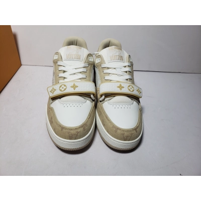 Replica Louis Vuitton Trainer Beige Cloth Cover,GO0220 02
