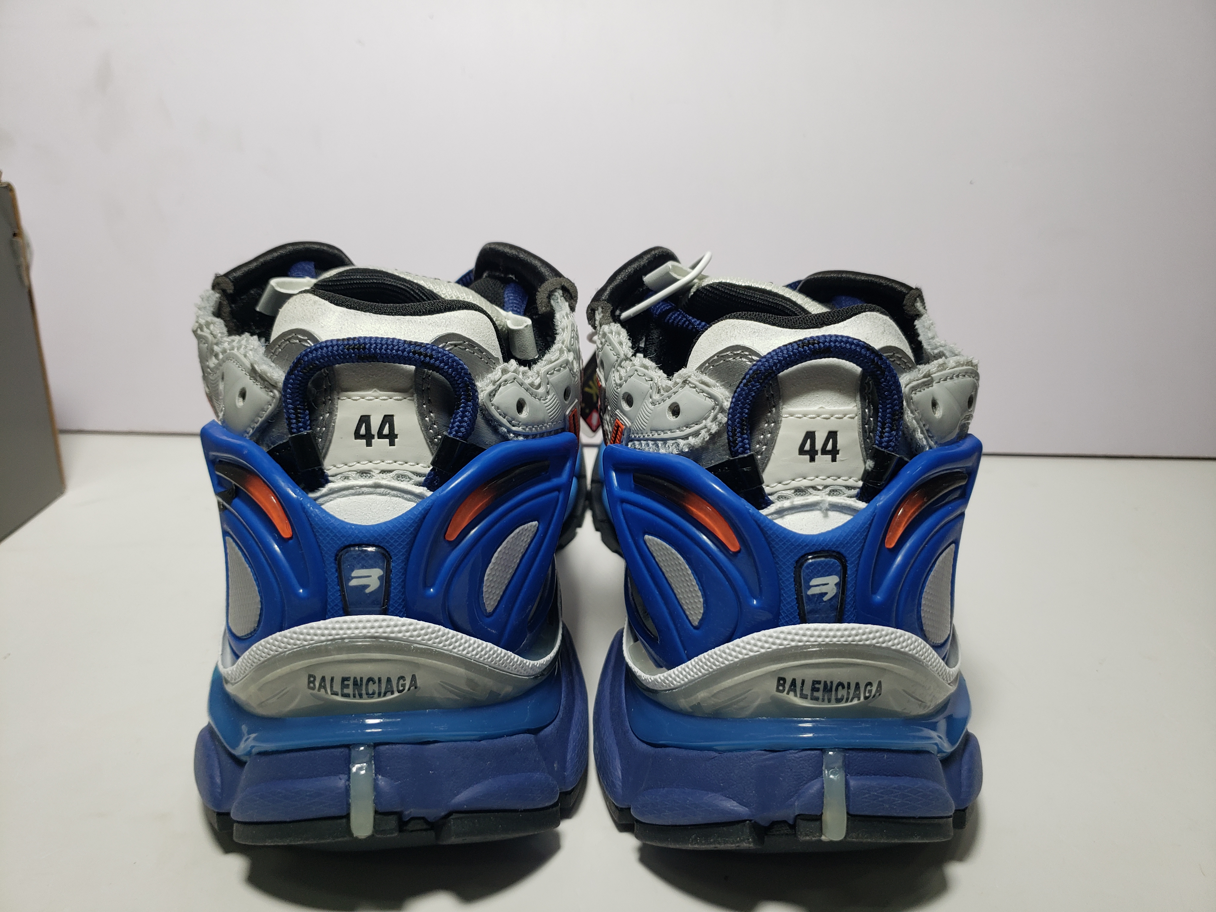 PKGoden Balenciaga Runner White And Blue Printing,677402 W3RB6 1264