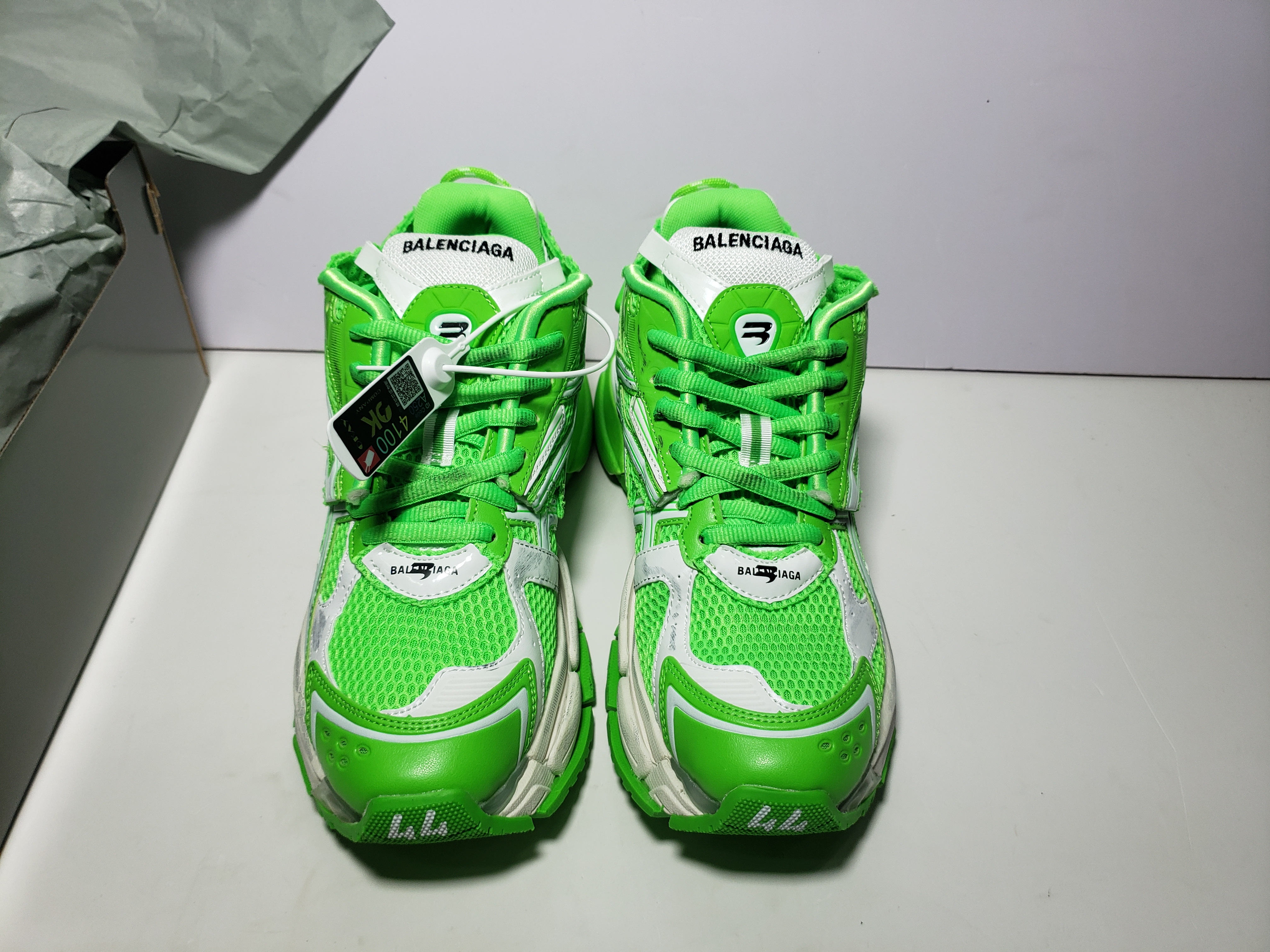 PKGoden Balenciaga Runner White Green,677402 W3RBM 3590