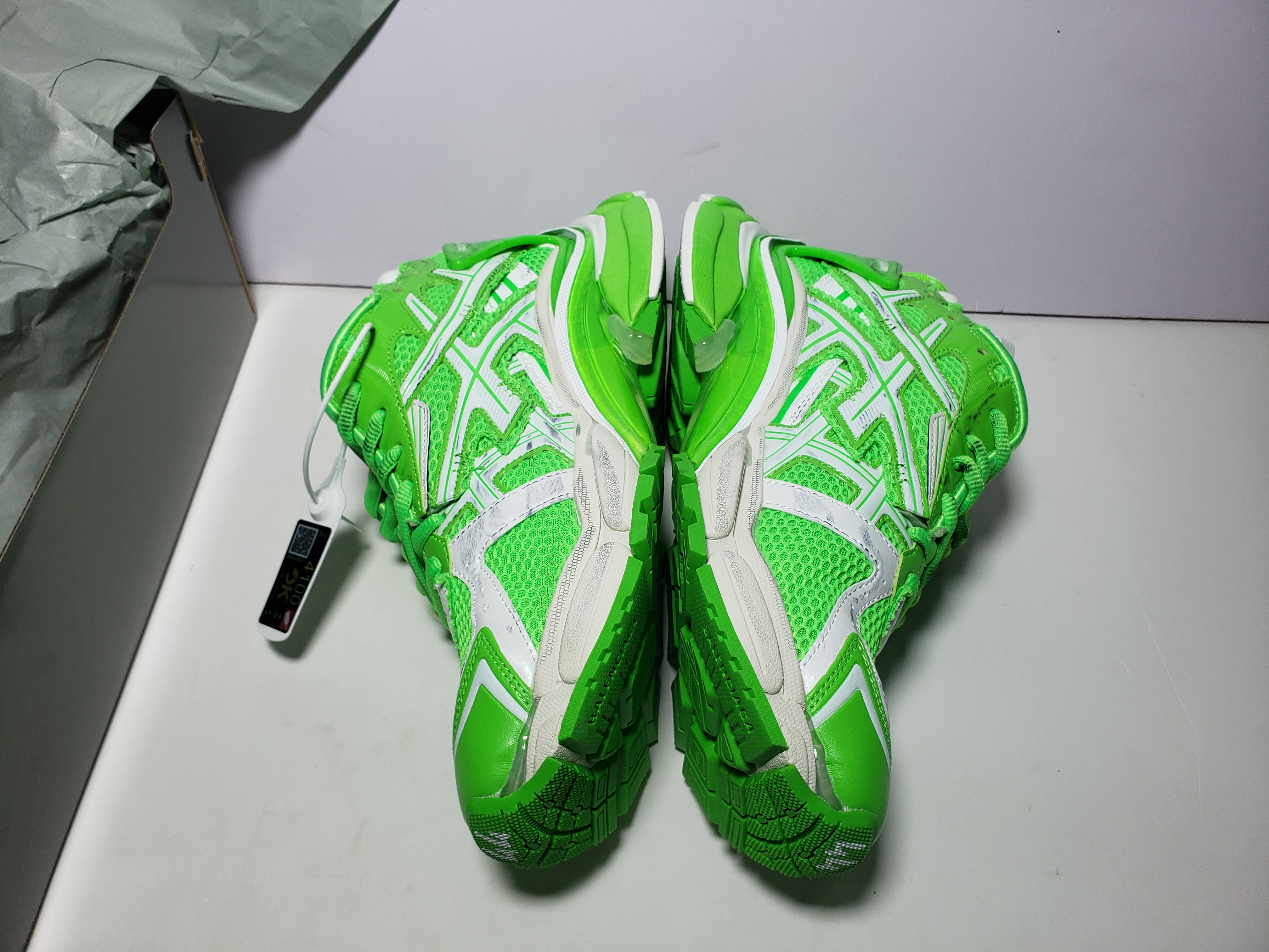 PKGoden Balenciaga Runner White Green,677402 W3RBM 3590