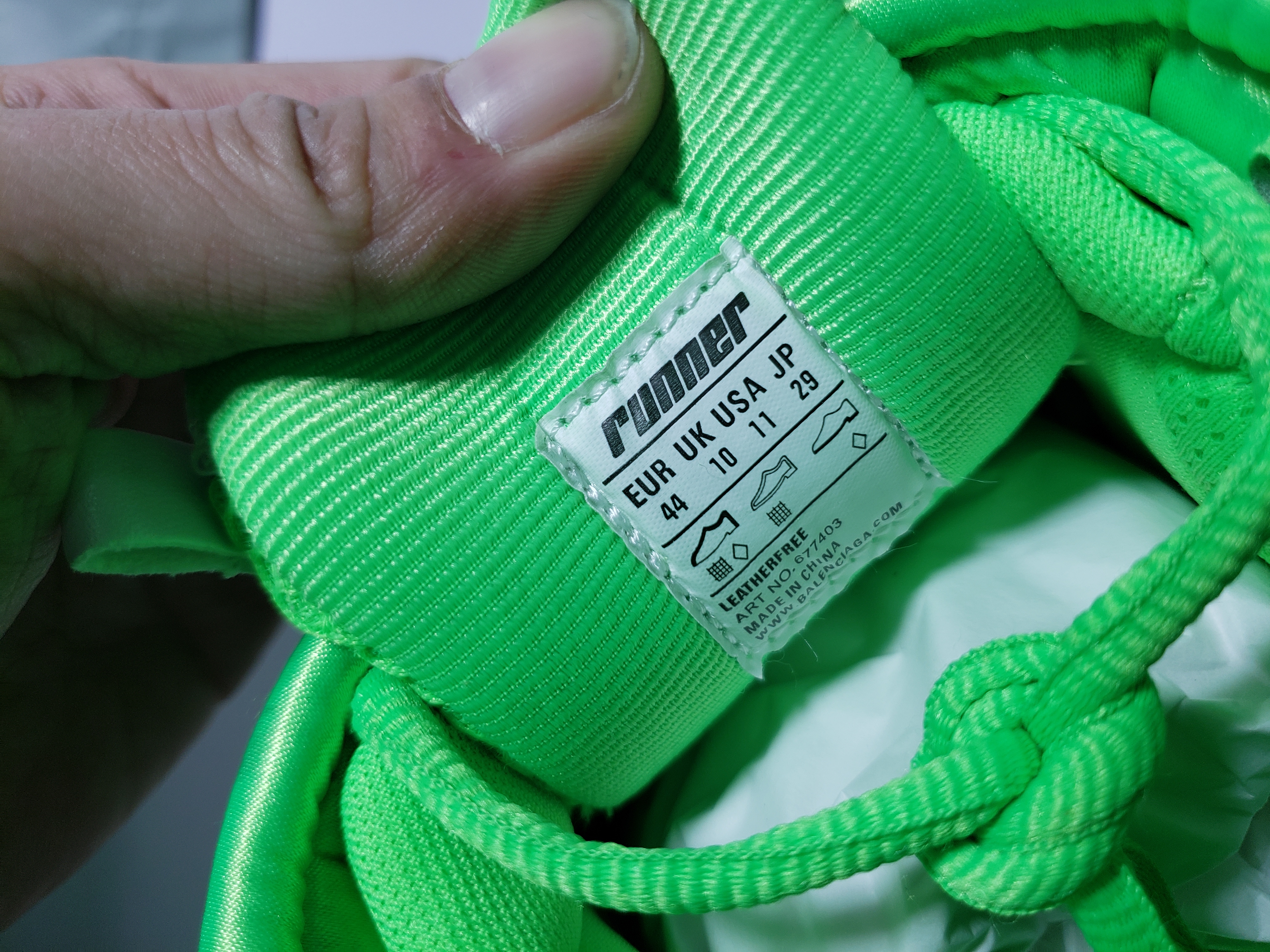 PKGoden Balenciaga Runner White Green,677402 W3RBM 3590