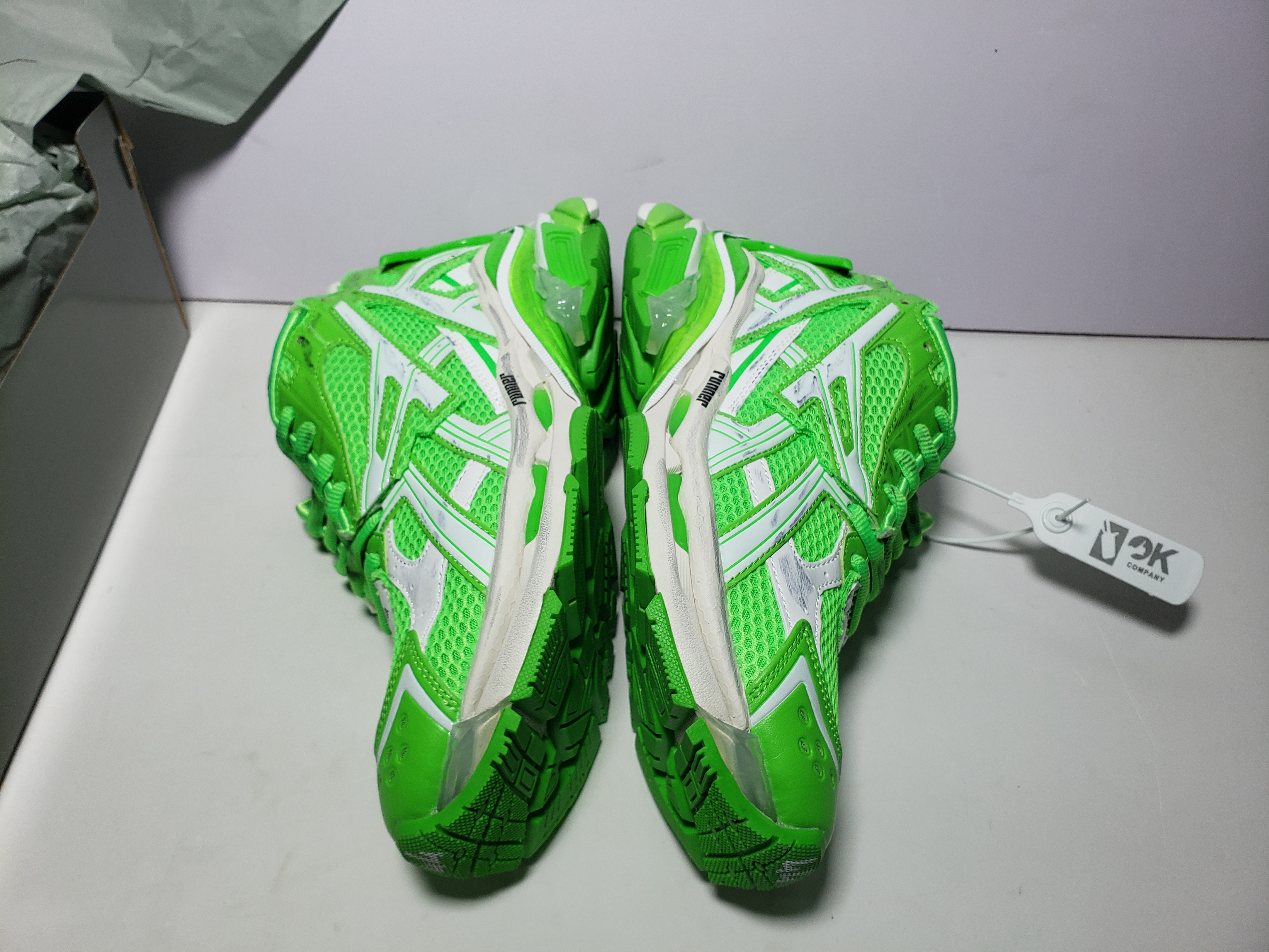 PKGoden Balenciaga Runner White Green,677402 W3RBM 3590