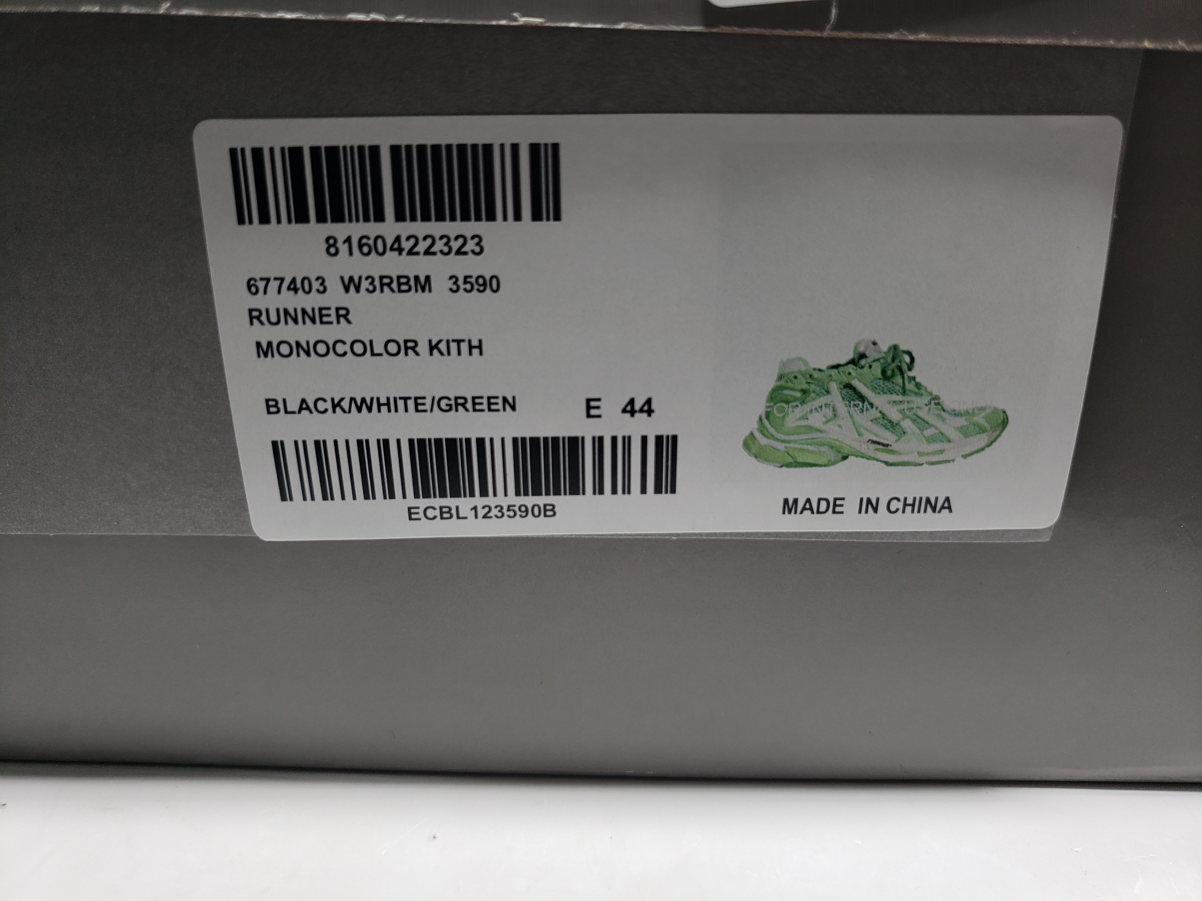 PKGoden Balenciaga Runner White Green,677402 W3RBM 3590