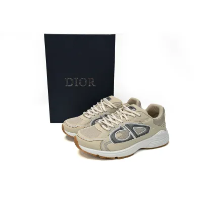 Replica Dior Light Grey B30 Sneakers Cream ,3SN279ZND-H161 01